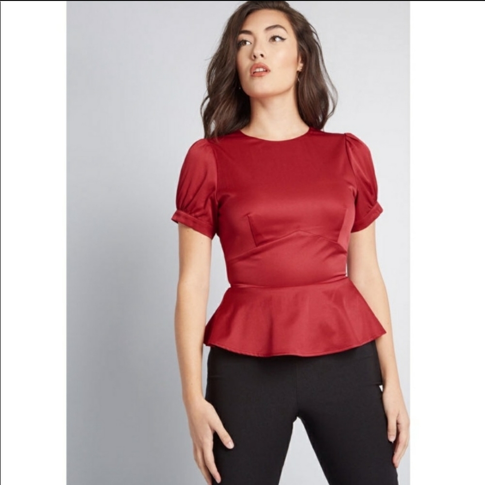 Collectif by Modcloth Erica Pelplum Top Size 6